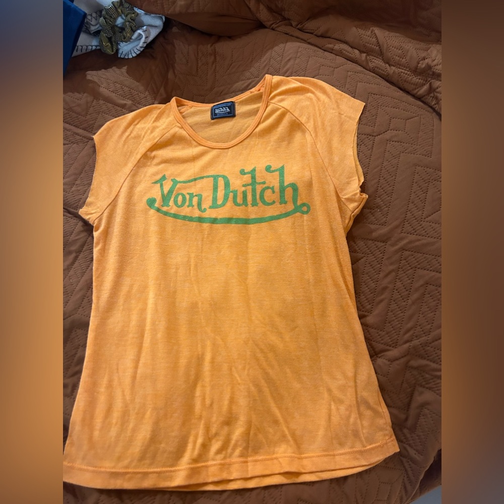 Orange Von Dutch Baby tee